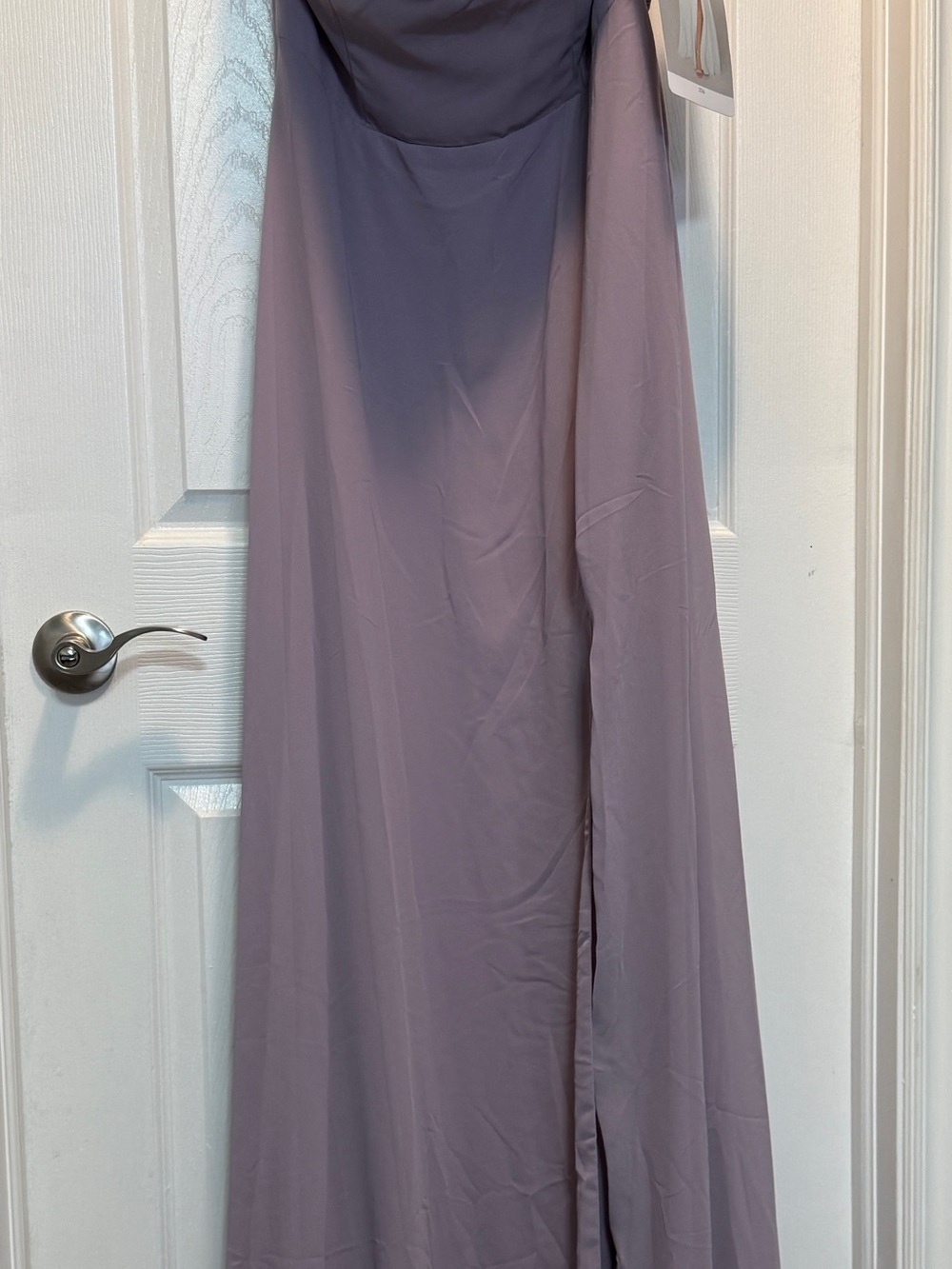 Mori Lee Lavender Mauve Strapless Prom Dress